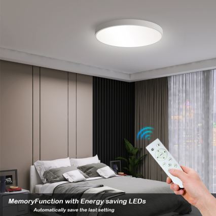 Brilagi - LED dimmbares Deckenleuchte POOL SMART LED/60W/230V 50 cm 3000-6000K Wi-Fi Tuya + Fernbedienung weiß