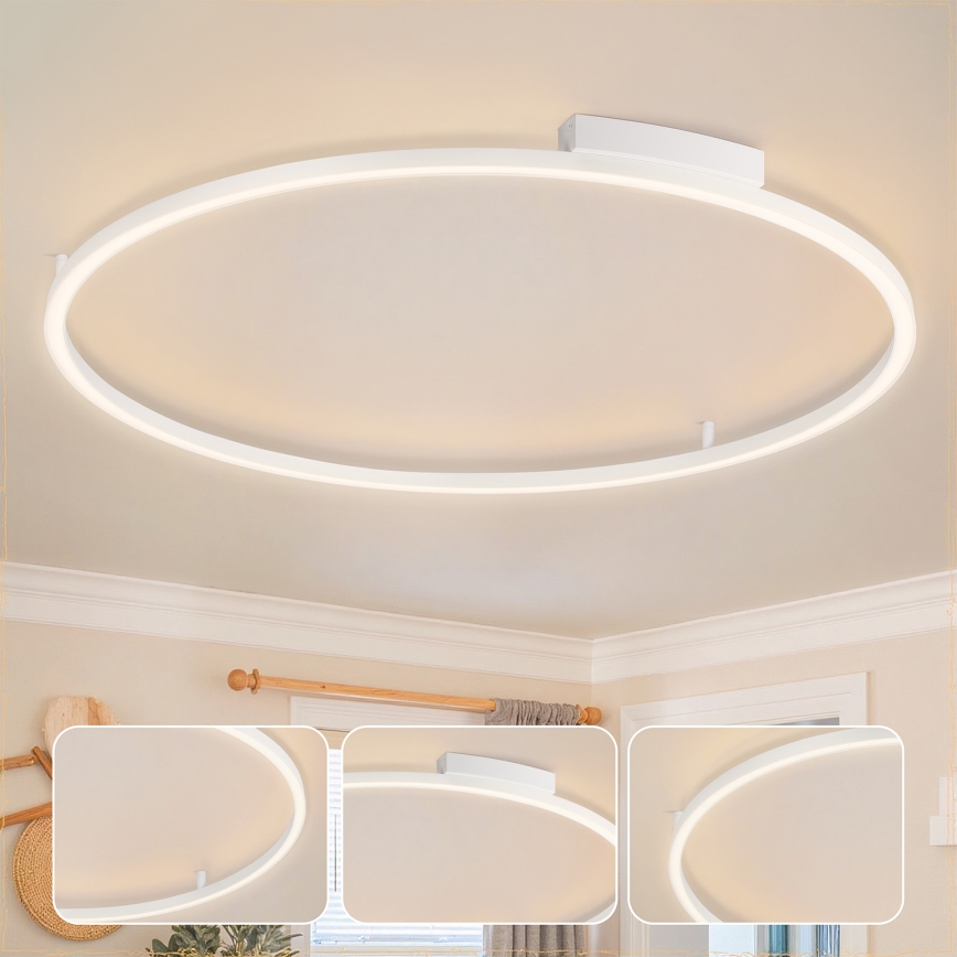 Brilagi - LED dimmbare Deckenleuchte PORTOFINO LED/85W/230V 3000–6000K Ø 120 cm Weiß + Fernbedienung