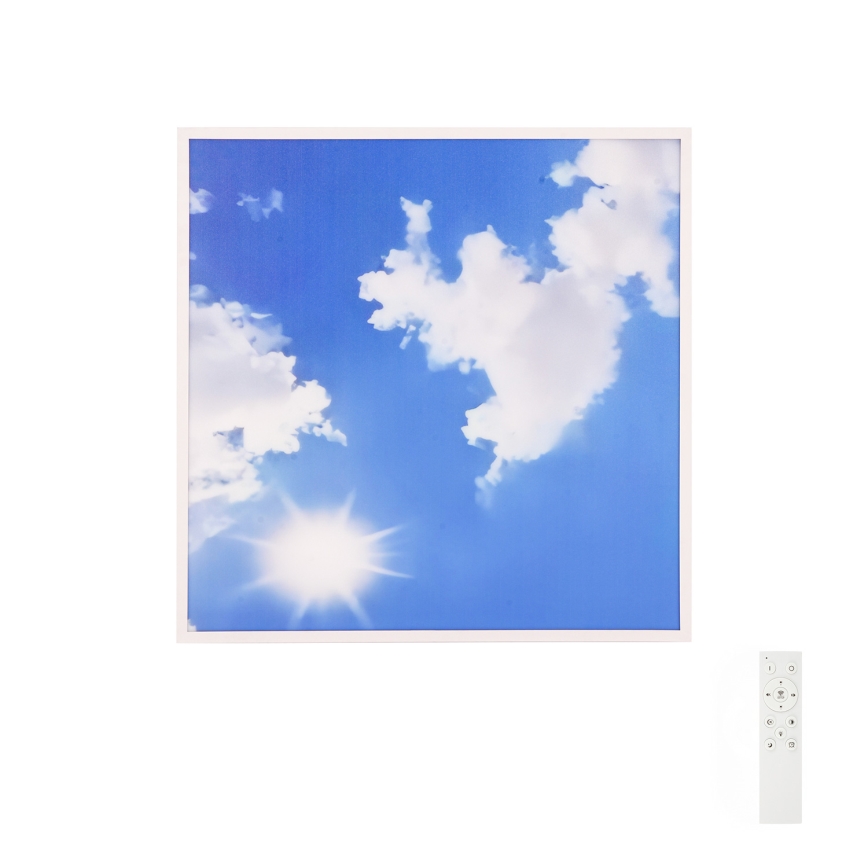 Brilagi - LED-dimmbare Deckenleuchte SLIMFRAME SKY LED/58W/230V 60x60 cm 3000-6000K silber/blau + Fernbedienung