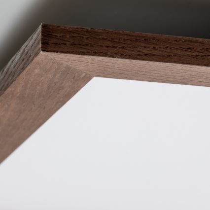 Brilagi - Dimmbare LED-Deckenleuchte SLIMFRAME WOOD LED/58W/230V 64x64 cm 3000-6000K dunkelbraun + Fernbedienung