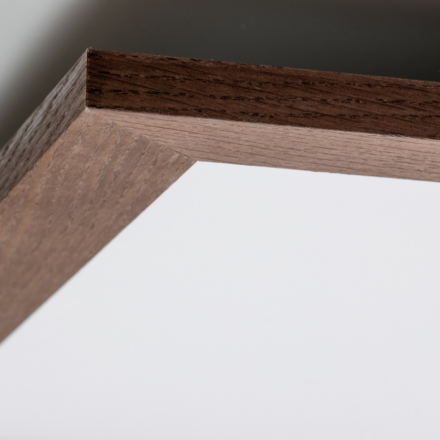 Brilagi - Dimmbare LED-Deckenleuchte SLIMFRAME WOOD LED/58W/230V 64x64 cm 3000-6000K dunkelbraun + Fernbedienung