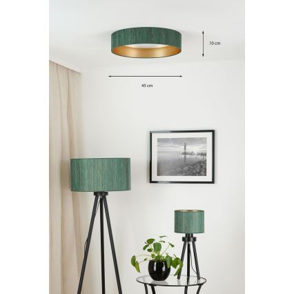 Brilagi - Dimmbare LED-Deckenleuchte VEGAS SHINE LED/24W/230V Ø 45 cm 3000/4000/6500K strohgrün/gold + Fernbedienung