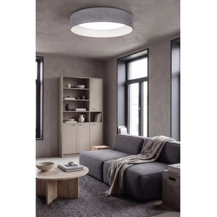 Brilagi - LED-dimmbare Deckenleuchte VELVET SMARTIX LED/24W/230V 3000–6000K Ø 45 cm grau Wi-Fi Tuya Beacon + Fernbedienung