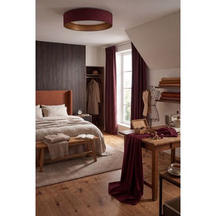 Brilagi - LED-dimmbare Deckenleuchte VELVET SMARTIX LED/24W/230V 3000-6000K Ø 45 cm Weinrot/Gold Wi-Fi Tuya Beacon + Fernbedienung