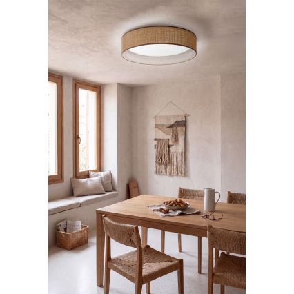 Brilagi - LED-dimmbare Deckenleuchte VELVET SMARTIX LED/36W/230V 3000-6000K Ø 55 cm beige Wi-Fi Tuya Beacon + Fernbedienung