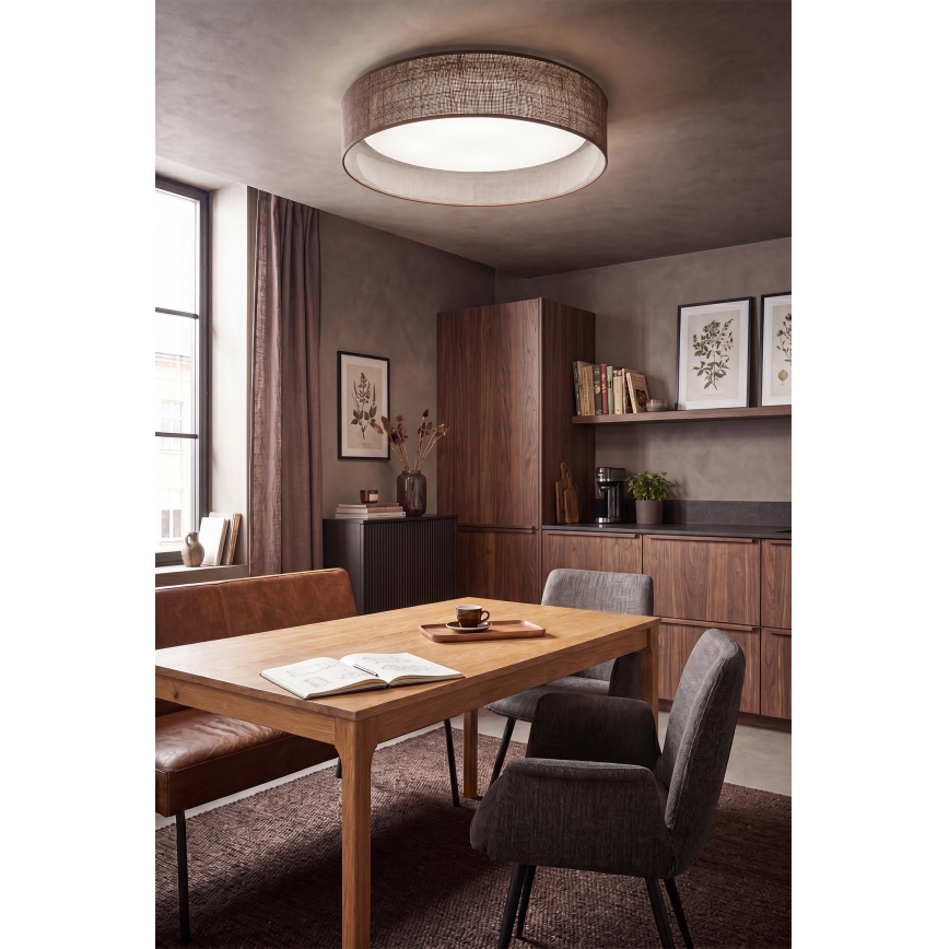 Brilagi - LED-dimmbare Deckenleuchte VELVET SMARTIX LED/36W/230V 3000-6000K Ø 55 cm braun Wi-Fi Tuya Beacon + Fernbedienung