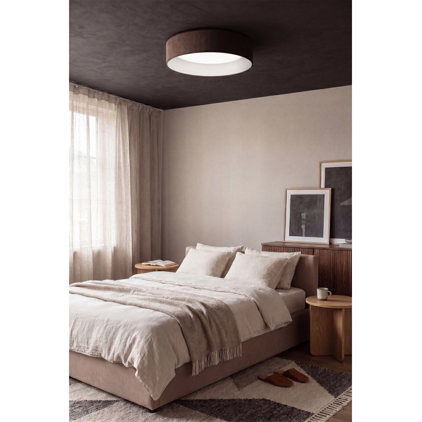 Brilagi - dimmbares Deckenleuchte VELVET SMARTIX LED/36W/230V 3000-6000K Ø 55 cm braun Wi-Fi Tuya Beacon + Fernbedienung