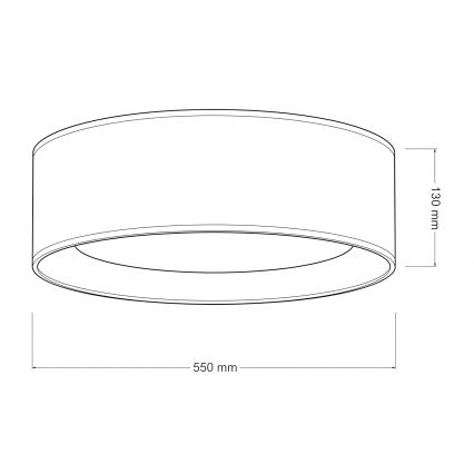 Brilagi - dimmbares Deckenleuchte VELVET SMARTIX LED/36W/230V 3000-6000K Ø 55 cm braun Wi-Fi Tuya Beacon + Fernbedienung