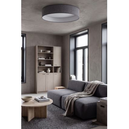 Brilagi - LED-dimmbare Deckenleuchte VELVET SMARTIX LED/36W/230V 3000–6000K Ø 55 cm grau Wi-Fi Tuya Beacon + Fernbedienung