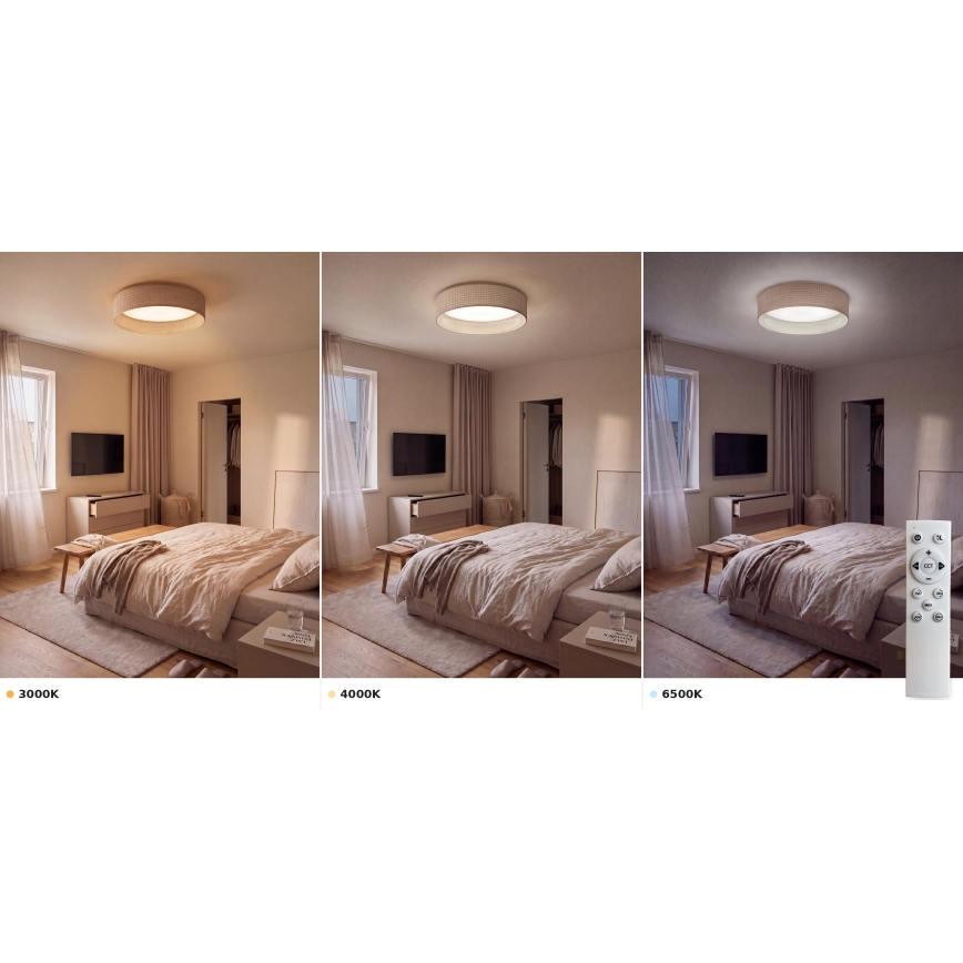 BRILAGI - dimmbare LED-Deckenleuchte VELVET SMART VARI LED/36W/230V 3000-6500K Ø 55 cm beige + Fernbedienung