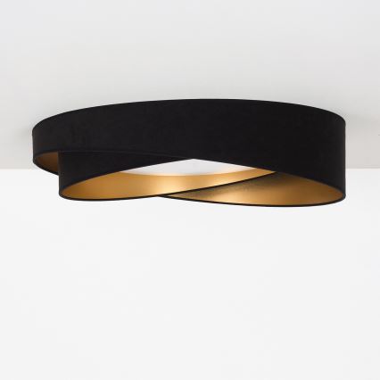 BRILAGI - LED-dimmbare Deckenleuchte VELVET TWIST LED/36W/230V 3000-6000K Ø 65 cm Wi-Fi Tuya Beacon schwarz/gold + Fernbedienung