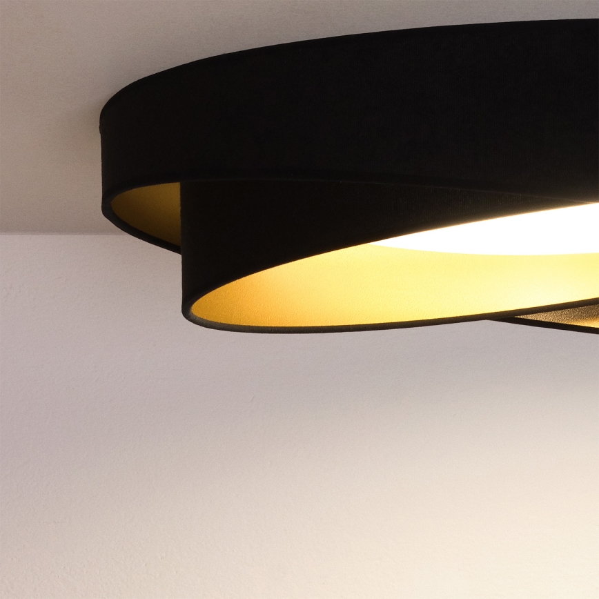 BRILAGI - LED-dimmbare Deckenleuchte VELVET TWIST LED/36W/230V 3000-6000K Ø 65 cm Wi-Fi Tuya Beacon schwarz/gold + Fernbedienung