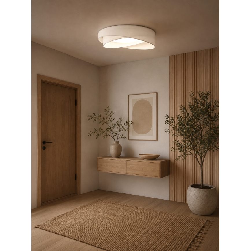 BRILAGI - dimmbare LED-Deckenleuchte VELVET TWIST LED/36W/230V 3000-6000K Ø 65 cm Wi-Fi Tuya Beacon weiß + Fernbedienung