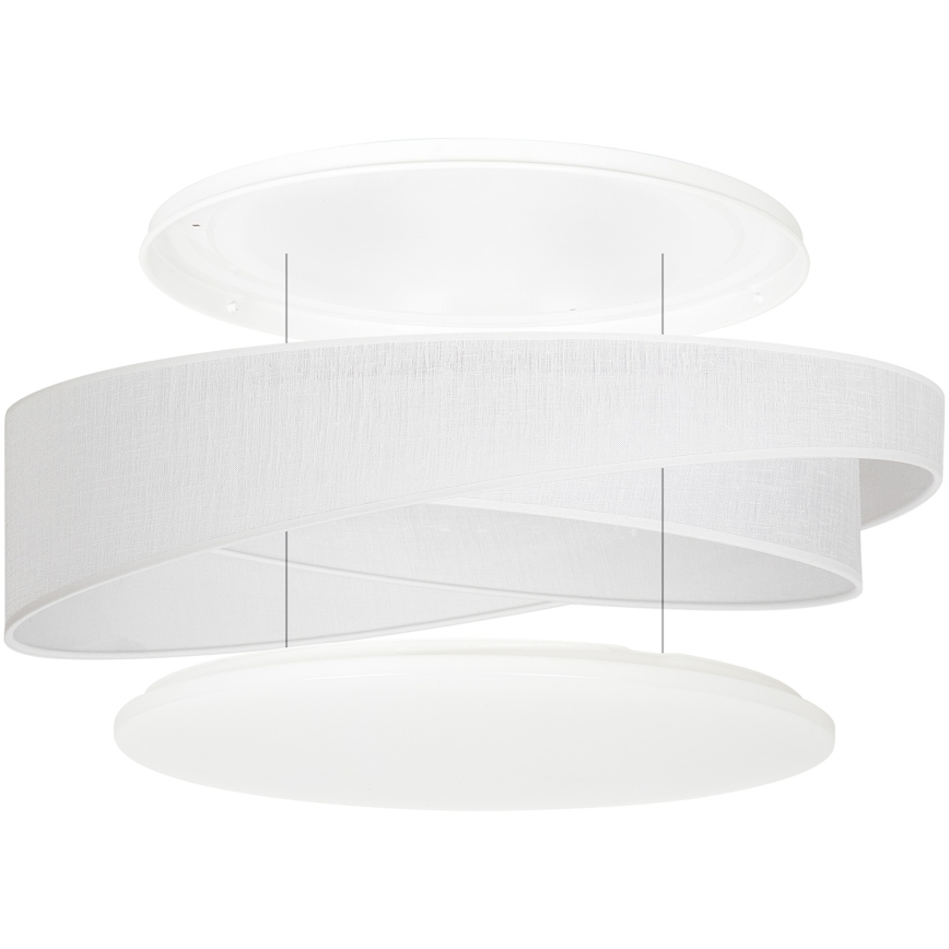 BRILAGI - dimmbare LED-Deckenleuchte VELVET TWIST LED/36W/230V 3000-6000K Ø 65 cm Wi-Fi Tuya Beacon weiß + Fernbedienung