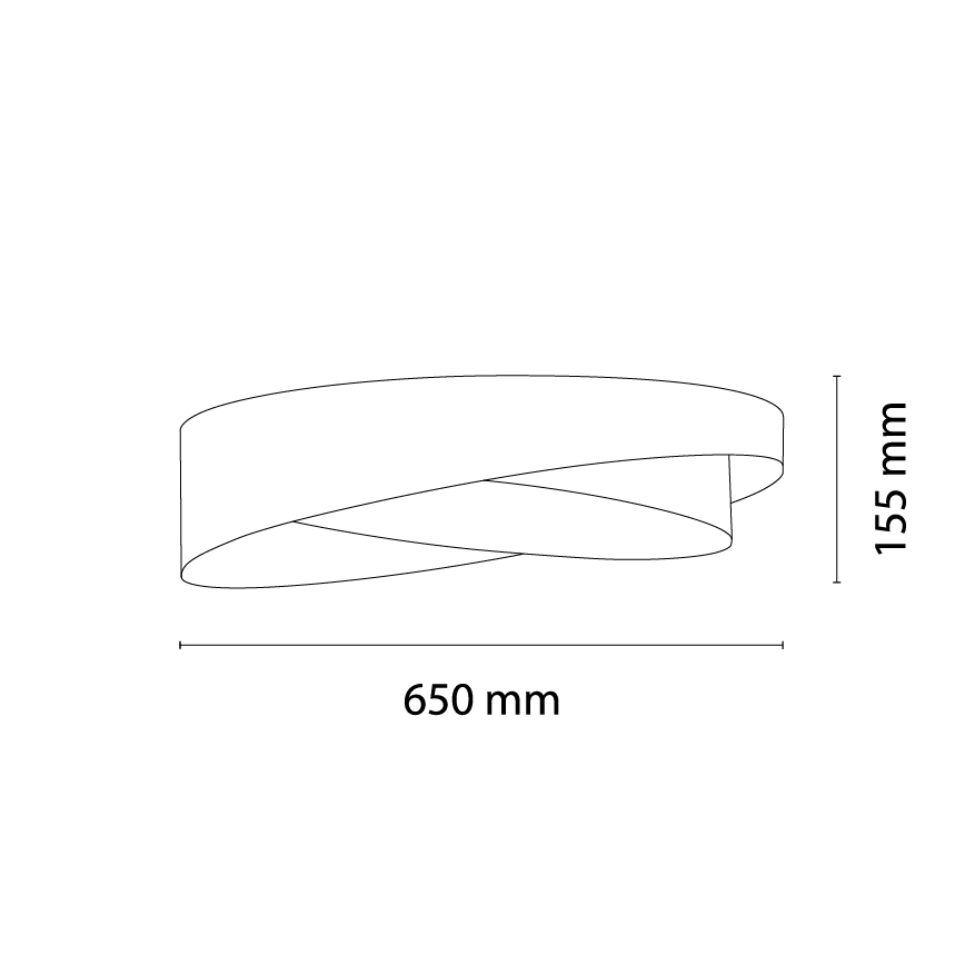 BRILAGI - dimmbare LED-Deckenleuchte VELVET TWIST LED/36W/230V 3000-6000K Ø 65 cm Wi-Fi Tuya Beacon weiß + Fernbedienung