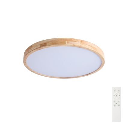 BRILAGI - LED-dimmbare Deckenleuchte WOODLINE LED/72W/230V 3000-6000K Eiche Ø 60 cm + Fernbedienung