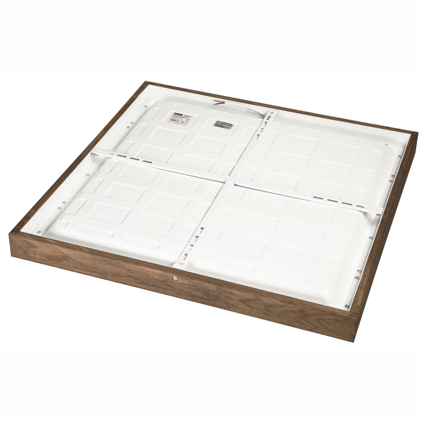 BRILAGI - Dimmbare LED-Badezimmer-Deckenleuchte WOODY FRAME LED/50W/230V Eiche Nussbaum 60x60 cm 3000-6000K IP44 + Fernbedienung
