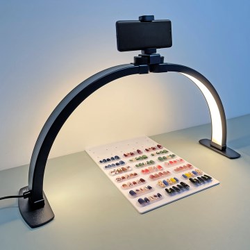 BRILAGI - LED dimmbare Modellbau-Bogen-Schreibtischlampe mit Halter RADIO LED/25W/24/230V 3000/4000/6500K schwarz