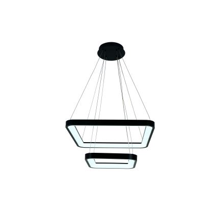 Brilagi - dimmbare LED-Pendelleuchte an Stahlseil FALCON SLIM LED/78W/230V 3000-6500K 50x50 cm schwarz + Fernbedienung