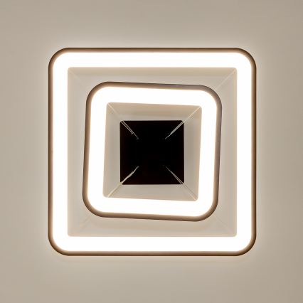 Brilagi - dimmbare LED-Pendelleuchte an Stahlseil FALCON SLIM LED/78W/230V 3000-6500K 50x50 cm schwarz + Fernbedienung