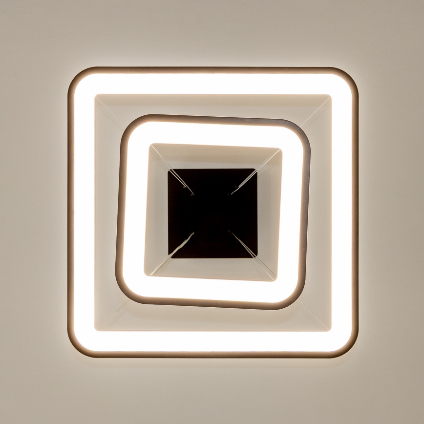 Brilagi - dimmbare LED-Pendelleuchte an Stahlseil FALCON SLIM LED/78W/230V 3000-6500K 50x50 cm schwarz + Fernbedienung