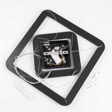 Brilagi - dimmbare LED-Pendelleuchte an Stahlseil FALCON SLIM LED/78W/230V 3000-6500K 50x50 cm schwarz + Fernbedienung