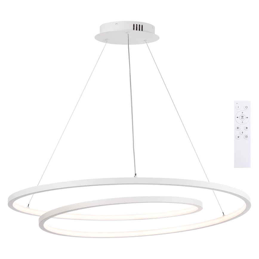Brilagi - Dimmbarer LED-Kronleuchter mit Kabelaufhängung TWISTER LED/105W/230V 3000-6000K Ø 100 cm weiß + Fernbedienung