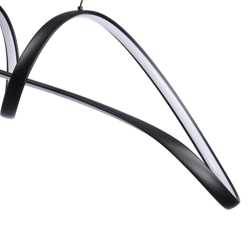 Brilagi - dimmbare Pendelleuchte TWISTER LED/60W/230V 3000-6000K schwarz + Fernbedienung