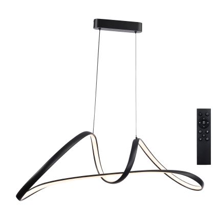Brilagi - dimmbare Pendelleuchte TWISTER LED/60W/230V 3000-6000K schwarz + Fernbedienung