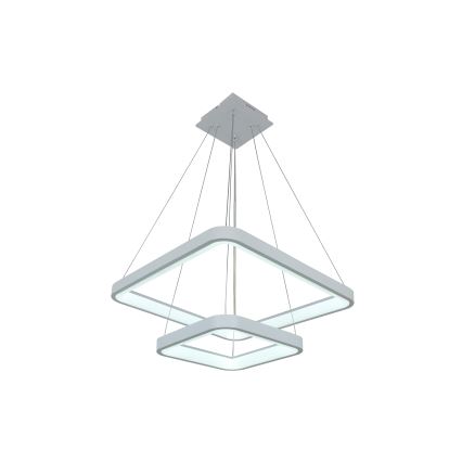 Brilagi - dimmbare LED-Hängeleuchte mit Seilabhängung FALCON SLIM LED/78W/230V 3000-6500K 50x50 cm weiß + Fernbedienung