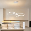 Brilagi - LED-dimmbare Pendelleuchte an Seil INFINITY LED/80W/230V 3000-6000K 80x80 cm weiß + Fernbedienung