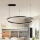 Brilagi - LED-dimmbare Pendelleuchte an Seil PORTOFINO LED/60W/230V 3000-6000K Ø 80 cm schwarz + Fernbedienung