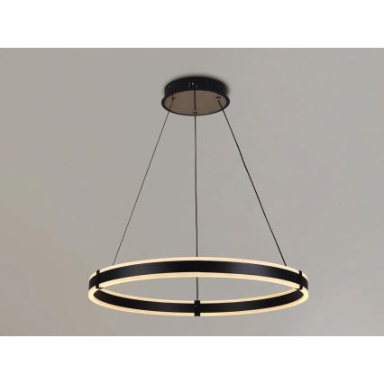 Brilagi - LED-dimmbare Pendelleuchte an Kabel CIRCLE LED/85W/230V 3000-6500K Ø 60 cm schwarz/gold + Fernbedienung