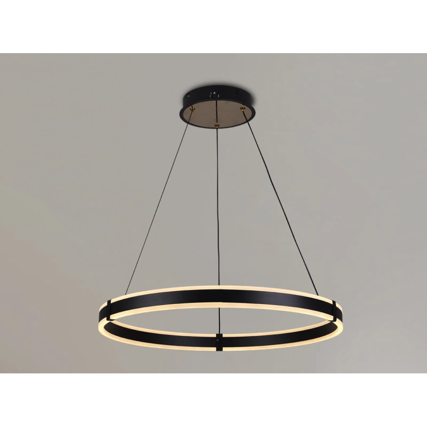 Brilagi - LED-dimmbare Pendelleuchte an Kabel CIRCLE LED/85W/230V 3000-6500K Ø 60 cm schwarz/gold + Fernbedienung