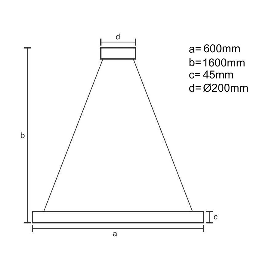 Brilagi - LED-dimmbare Pendelleuchte an Kabel CIRCLE LED/85W/230V 3000-6500K Ø 60 cm schwarz/gold + Fernbedienung