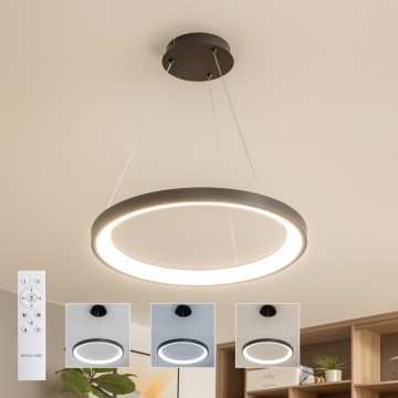 Brilagi - LED-dimmbare Pendelleuchte FALCON SLIM LED/42W/230V 3000–6500 K Ø 50 cm schwarz + Fernbedienung