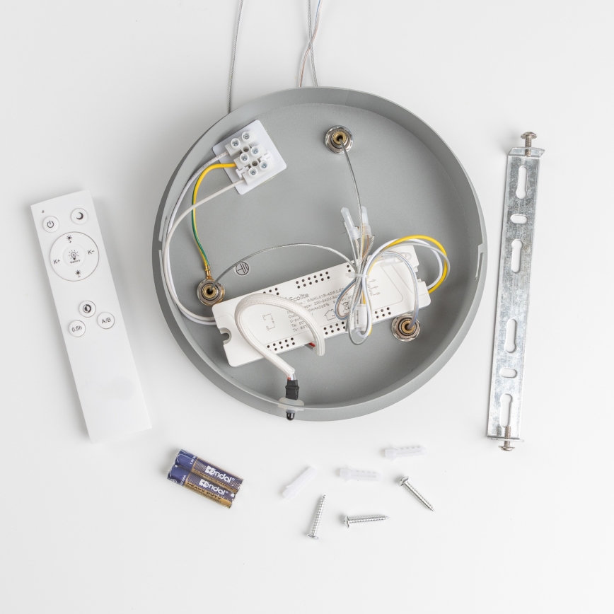 Brilagi - Dimmbare LED-Hängeleuchte FALCON an Kabel LED/80W/230V 3000-6500K Ø 60 cm grau + Fernbedienung