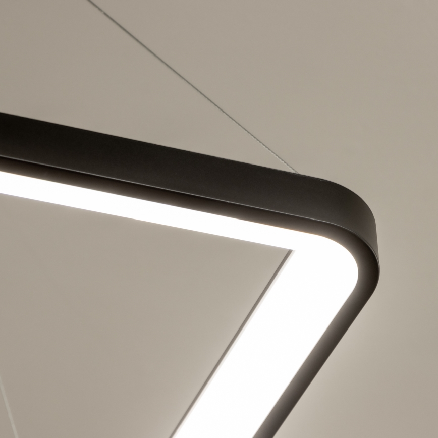 Brilagi - LED-dimmbare Pendelleuchte FALCON SLIM LED/50W/230V 3000-6500K 50x50 cm schwarz + Fernbedienung