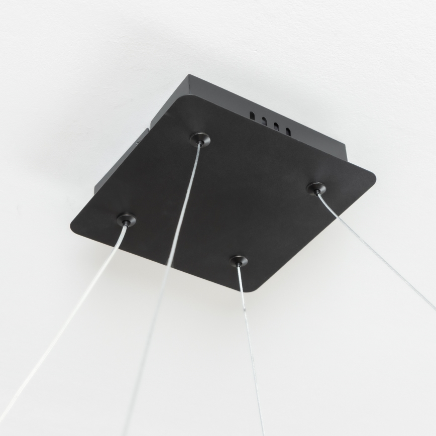 Brilagi - LED-dimmbare Pendelleuchte FALCON SLIM LED/50W/230V 3000-6500K 50x50 cm schwarz + Fernbedienung