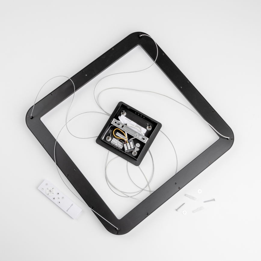 Brilagi - LED-dimmbare Pendelleuchte FALCON SLIM LED/50W/230V 3000-6500K 50x50 cm schwarz + Fernbedienung