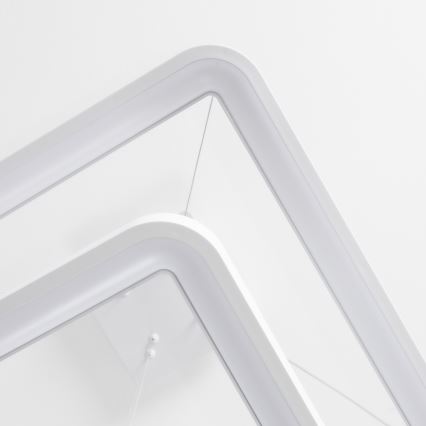 Brilagi - Dimmbare LED-Hängeleuchte mit Seilabhängung FALCON SLIM LED/78W/230V 3000-6500K 50x50 cm weiß + Fernbedienung