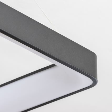 Brilagi - Dimmbare LED-Pendelleuchte an Stahlseil FALCON II LED/125W/230V 3000-6500K 60x60 cm schwarz + Fernbedienung