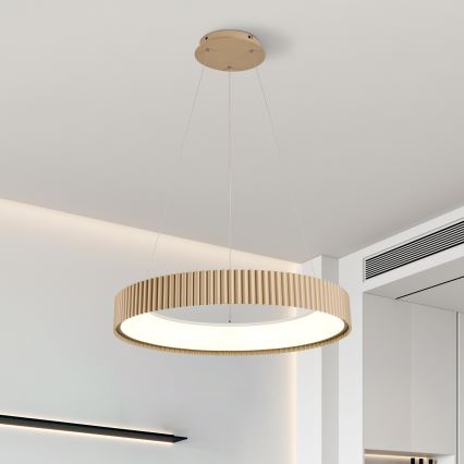 Brilagi - LED-dimmbare Seilpendelleuchte FALCON MODERN LED/54W/230V 3000-6500K Ø 60 cm beige + Fernbedienung