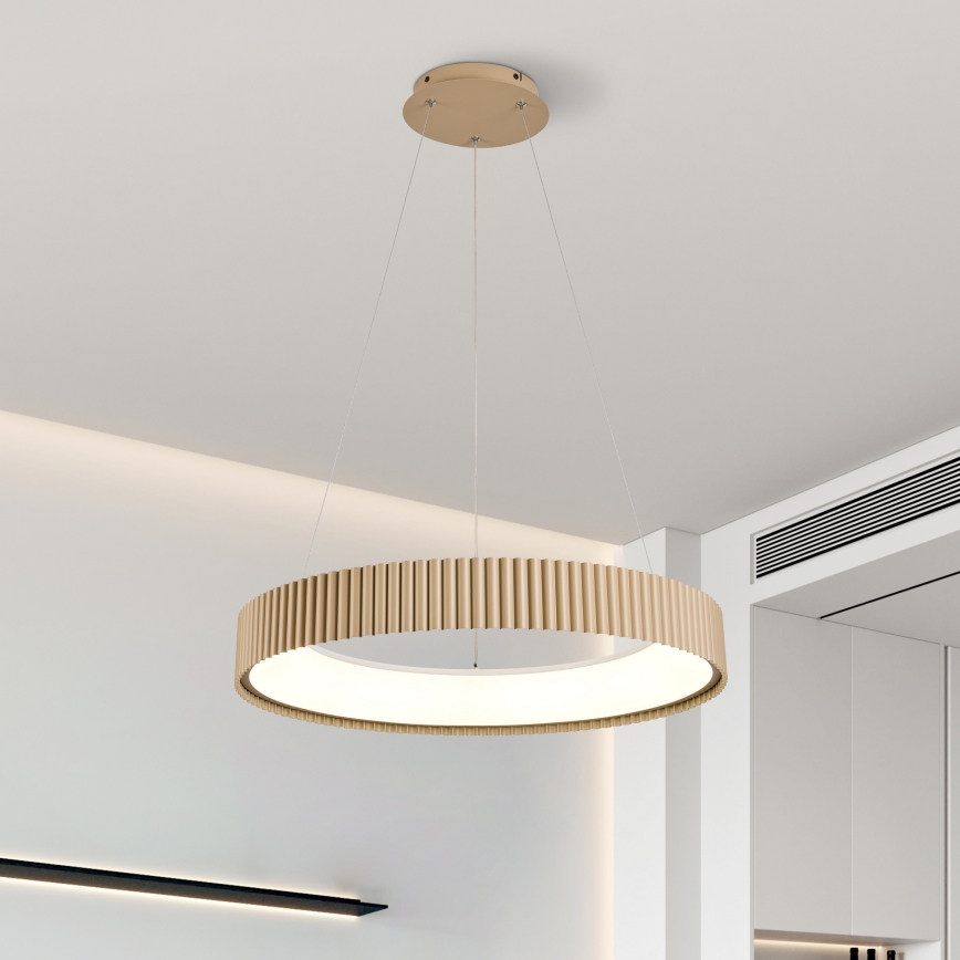 Brilagi - LED-dimmbare Seilpendelleuchte FALCON MODERN LED/54W/230V 3000-6500K Ø 60 cm beige + Fernbedienung