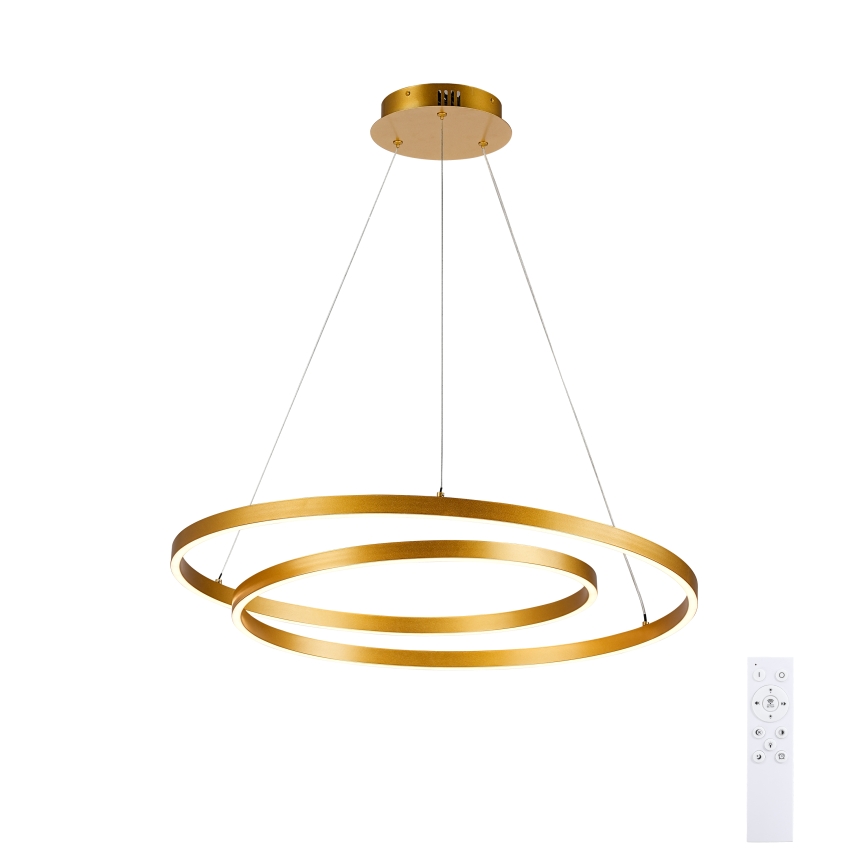 Brilagi - LED-dimmbare Pendelleuchte an Kabel TWISTER LED/75W/230V 3000-6000K Ø 70 cm goldfarben + Fernbedienung