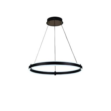Brilagi - LED-dimmbare Pendelleuchte mit Seilaufhängung CIRCLE LED/85W/230V 3000-6500K Ø 60 cm schwarz + Fernbedienung