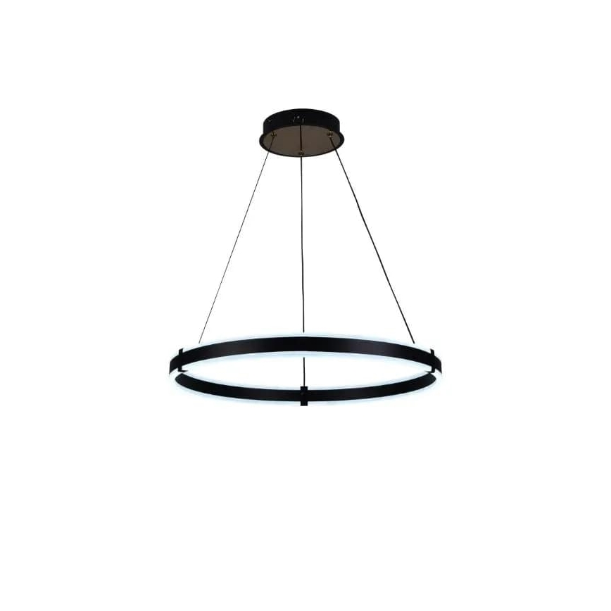 Brilagi - LED-dimmbare Pendelleuchte mit Seilaufhängung CIRCLE LED/85W/230V 3000-6500K Ø 60 cm schwarz + Fernbedienung