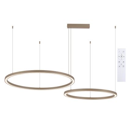 Brilagi - LED-dimmbarer Pendelleuchter PORTOFINO LED/98W/230V 3000–6000K beige + Fernbedienung