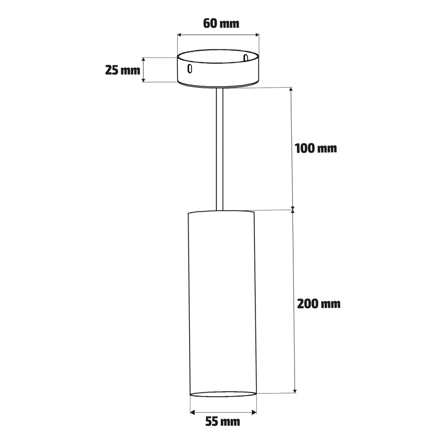 Brilagi - dimmbare LED-Pendelleuchte SELE mit Seilaufhängung 1xGU10/6,5W/230V 2700-6500K schwarz/gold
