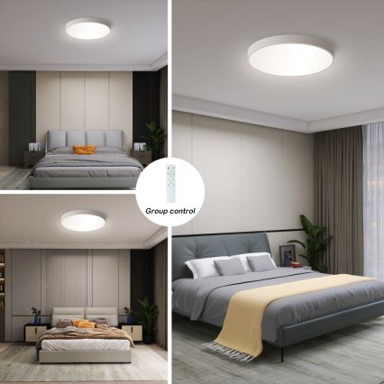 Brilagi - LED-dimmbare Deckenleuchte POOL SMART LED/48W/230V 40 cm 3000-6000K Wi-Fi Tuya + Fernbedienung weiß